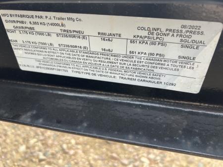 Used 2023 PJ Trailers 24' B6 Superwide Equipment Trailer