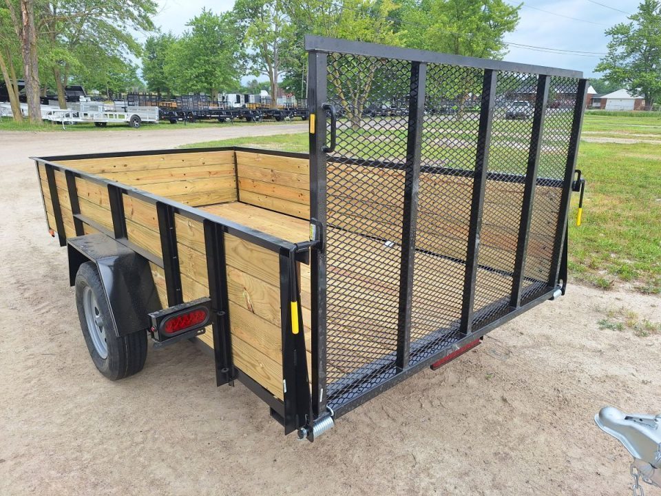 New 2026 AMO 76x12 High Woodside Utility Trailer W/ Led Lights and Spring Assist Gate
