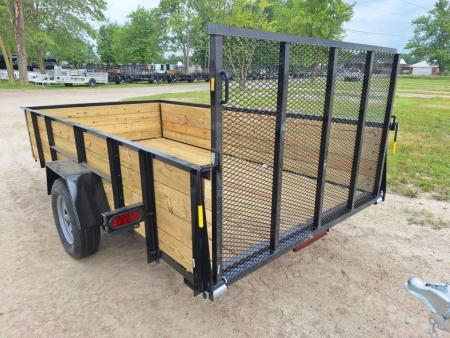 New 2026 AMO 76x12 High Woodside Utility Trailer W/ Led Lights and Spring Assist Gate