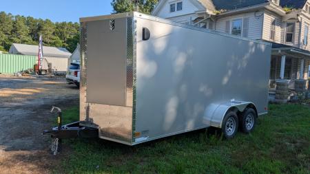 New 2026 NationCraft Trailers 24203 7x16 silver Utility Trailer