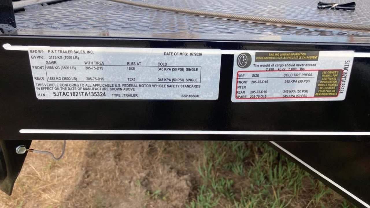New 2026 P & T Trailers 18' steel deck Car Hauler
