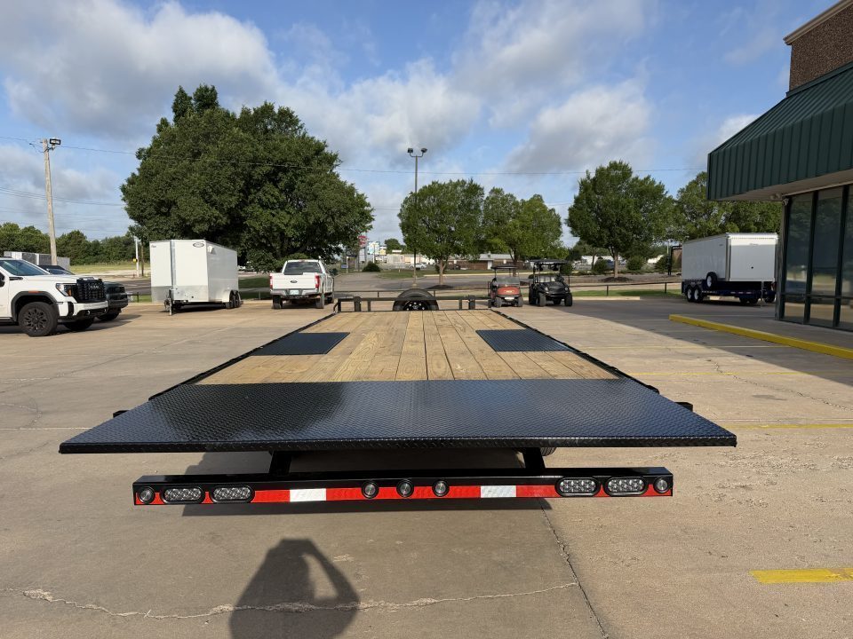New #389927 2027 LOAD TRAIL PE 24 X 102 TANDEM AXLE BUMPER PULL 14K FULL BED FLATBED TILT