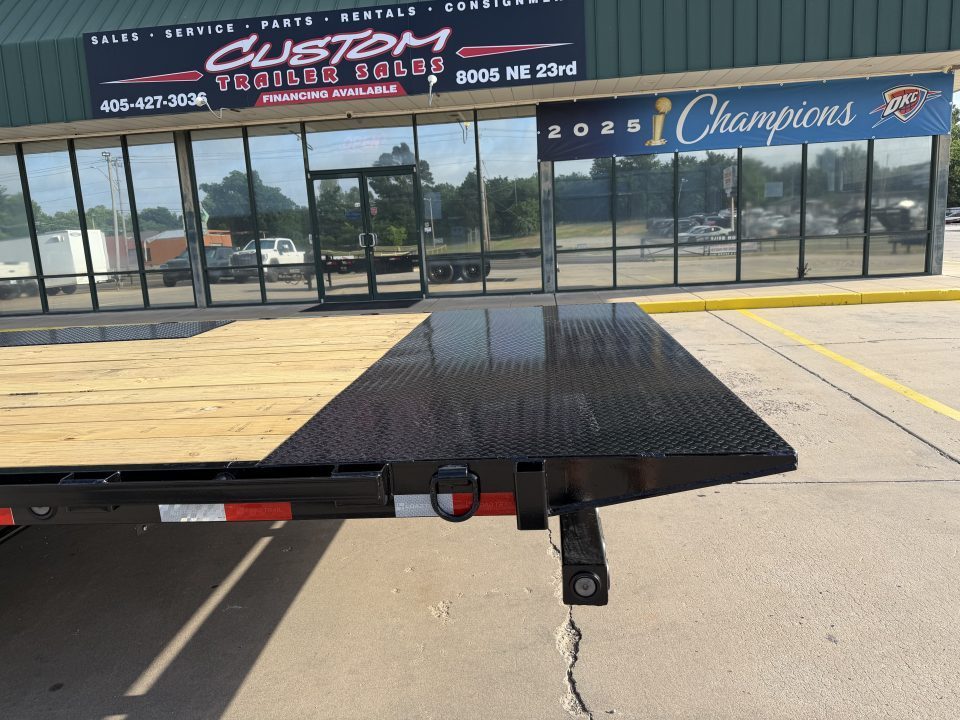 New #389927 2027 LOAD TRAIL PE 24 X 102 TANDEM AXLE BUMPER PULL 14K FULL BED FLATBED TILT