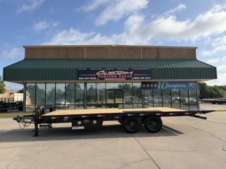 New #389927 2027 LOAD TRAIL PE 24 X 102 TANDEM AXLE BUMPER PULL 14K FULL BED FLATBED TILT