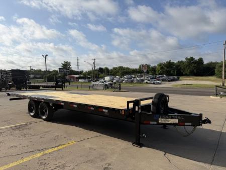 New #389927 2027 LOAD TRAIL PE 24 X 102 TANDEM AXLE BUMPER PULL 14K FULL BED FLATBED TILT