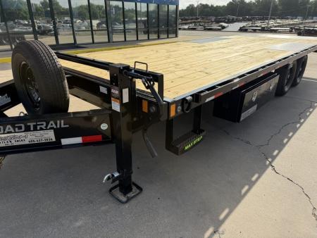 New #389927 2027 LOAD TRAIL PE 24 X 102 TANDEM AXLE BUMPER PULL 14K FULL BED FLATBED TILT