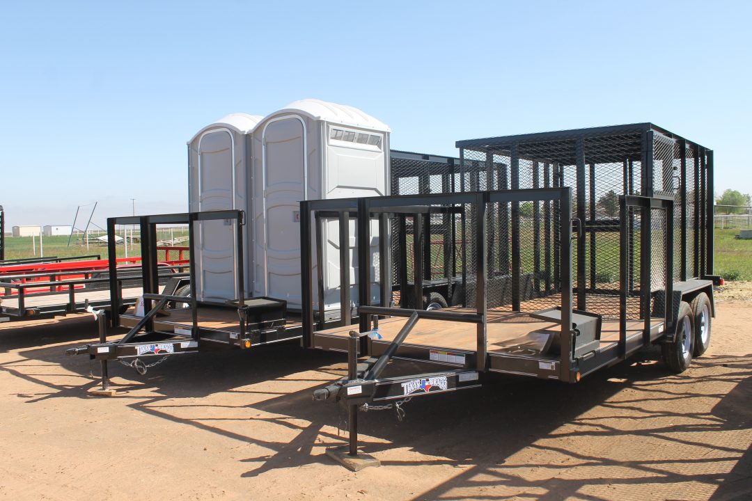 New 2026 Texas Bragg Trailers 77"X16' Porta Potty Trash Trailer Utility Trailer