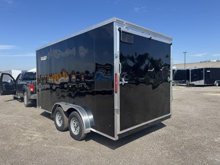 New 2026 7.5x14 Cargo / Enclosed Trailer - 7' INSIDE HEIGHT, REAR RAMP - MADE IN CANADA