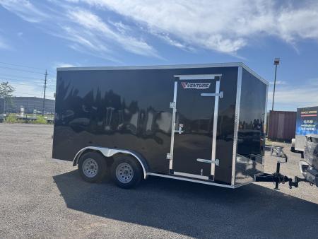 New 2026 7.5x14 Cargo / Enclosed Trailer - 7' INSIDE HEIGHT, REAR RAMP - MADE IN CANADA