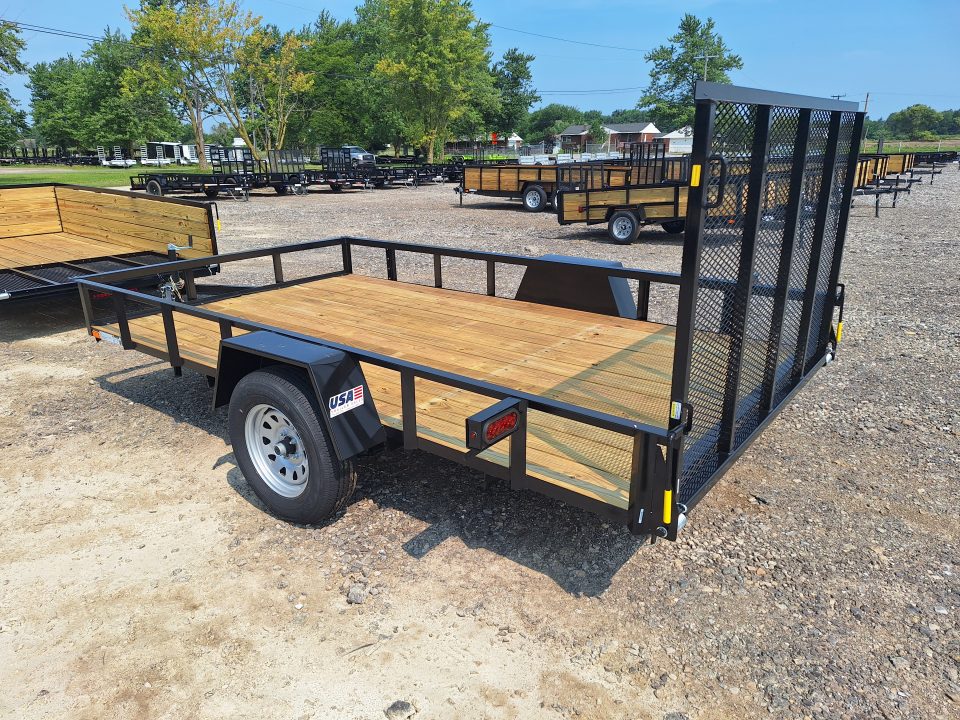 New 2026 AMO 82x12 Single Axle Landscape Trailer W/Led Lights 2" Floor