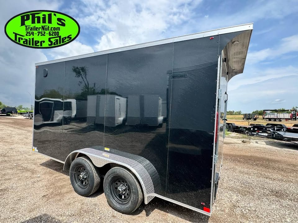 New 7X14 ENCLOSED TRAILER UPGRADED .080 EXTERIOR & REAR WING Cargo / Enclosed Trailer