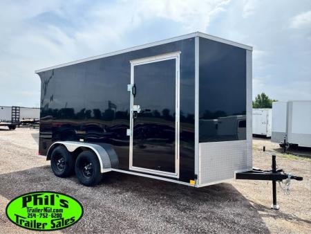 New 7X14 ENCLOSED TRAILER UPGRADED .080 EXTERIOR & REAR WING Cargo / Enclosed Trailer