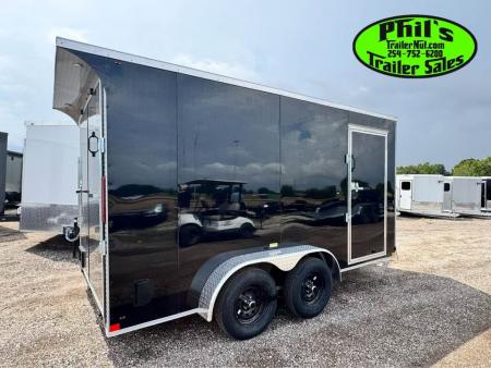 New 7X14 ENCLOSED TRAILER UPGRADED .080 EXTERIOR & REAR WING Cargo / Enclosed Trailer