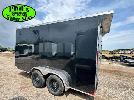 New 7X14 ENCLOSED TRAILER UPGRADED .080 EXTERIOR & REAR WING Cargo / Enclosed Trailer