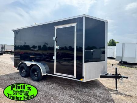 New 7X14 ENCLOSED TRAILER UPGRADED .080 EXTERIOR & REAR WING Cargo / Enclosed Trailer