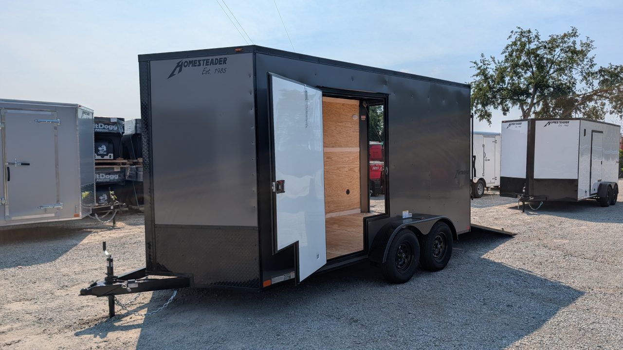 New 2027 Homesteader 7x14 Intrepid V-Nose Cargo Trailer w/ Ramp Door (EZ-EXIT DOOR!!!)
