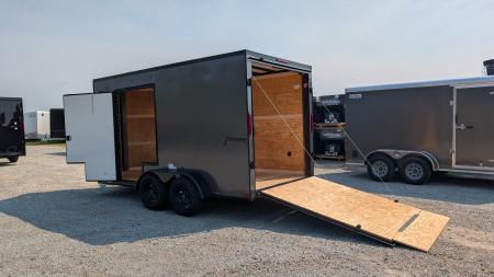 New 2027 Homesteader 7x14 Intrepid V-Nose Cargo Trailer w/ Ramp Door (EZ-EXIT DOOR!!!)