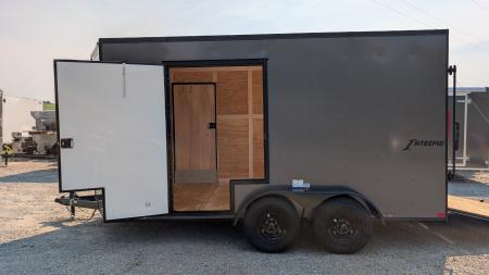 New 2027 Homesteader 7x14 Intrepid V-Nose Cargo Trailer w/ Ramp Door (EZ-EXIT DOOR!!!)