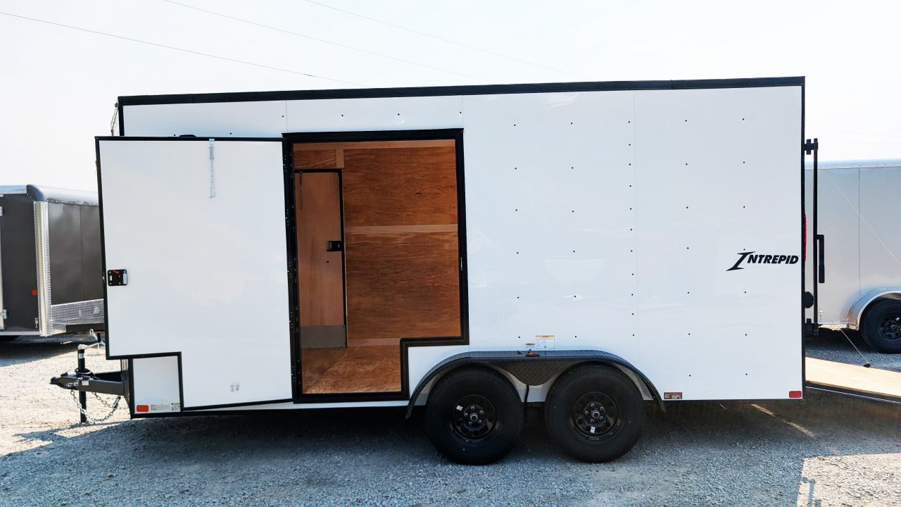 New 2027 Homesteader 7x16 Intrepid V-Nose Cargo Trailer w/ Ramp Door (EZ-EXIT DOOR!!!)