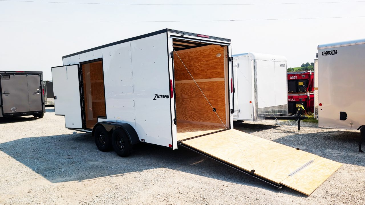 New 2027 Homesteader 7x16 Intrepid V-Nose Cargo Trailer w/ Ramp Door (EZ-EXIT DOOR!!!)
