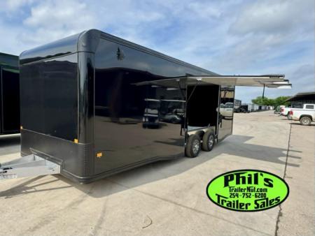 New E-Z Hauler 24' ALL ALUMINUM CAR HAULER LARGE ESCAPE DOOR FINISHED OUT Cargo / Enclosed Trailer