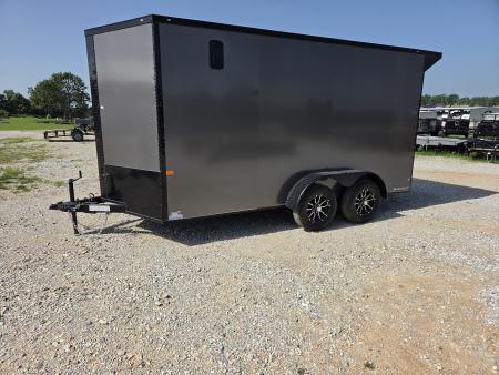 New 2027 Rock Solid 7X14 TANDEM 7K CARGO W/SPOILER KIT LOAD LIGHTS ALUMINUM WHEELS & SCREWLESS 080 EXTERIOR