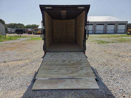 New 2027 Rock Solid 7X14 TANDEM 7K CARGO W/SPOILER KIT LOAD LIGHTS ALUMINUM WHEELS & SCREWLESS 080 EXTERIOR