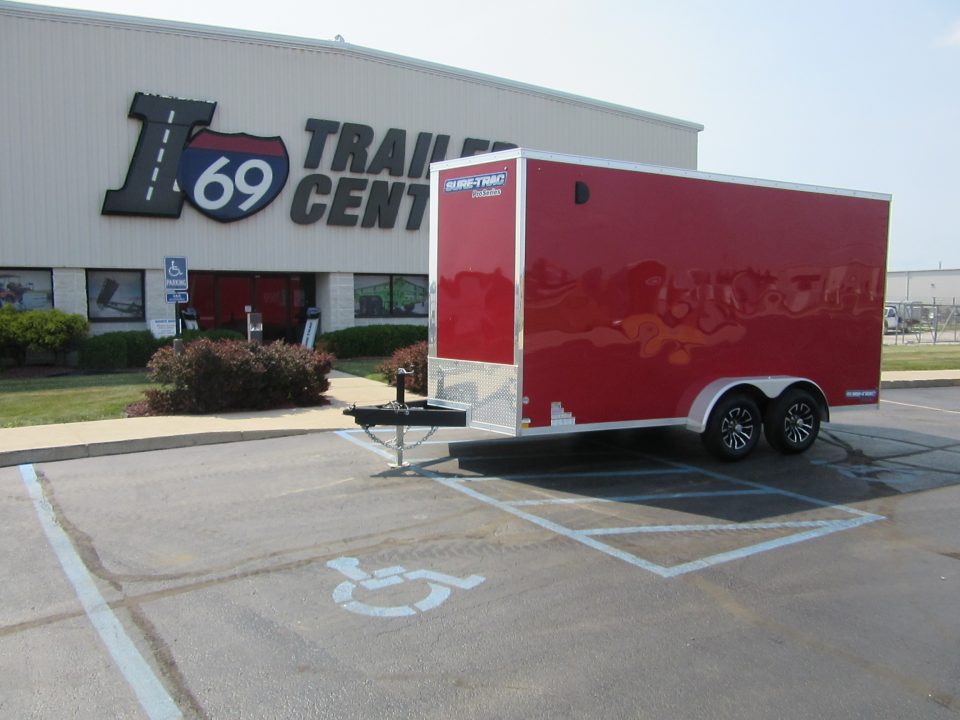 New 2026 Sure-Trac 7 x 16 STW8416TA-100 Cargo / Enclosed Trailer 10K / 12-inch Additional Height / Translucent Roof