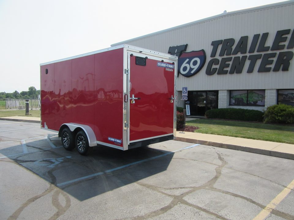New 2026 Sure-Trac 7 x 16 STW8416TA-100 Cargo / Enclosed Trailer 10K / 12-inch Additional Height / Translucent Roof