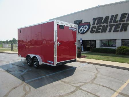 New 2026 Sure-Trac 7 x 16 STW8416TA-100 Cargo / Enclosed Trailer 10K / 12-inch Additional Height / Translucent Roof
