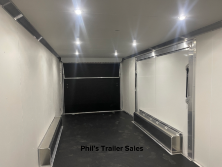 New E-Z Hauler 24' ALL ALUMINUM CAR HAULER LARGE ESCAPE DOOR FINISHED OUT Cargo / Enclosed Trailer