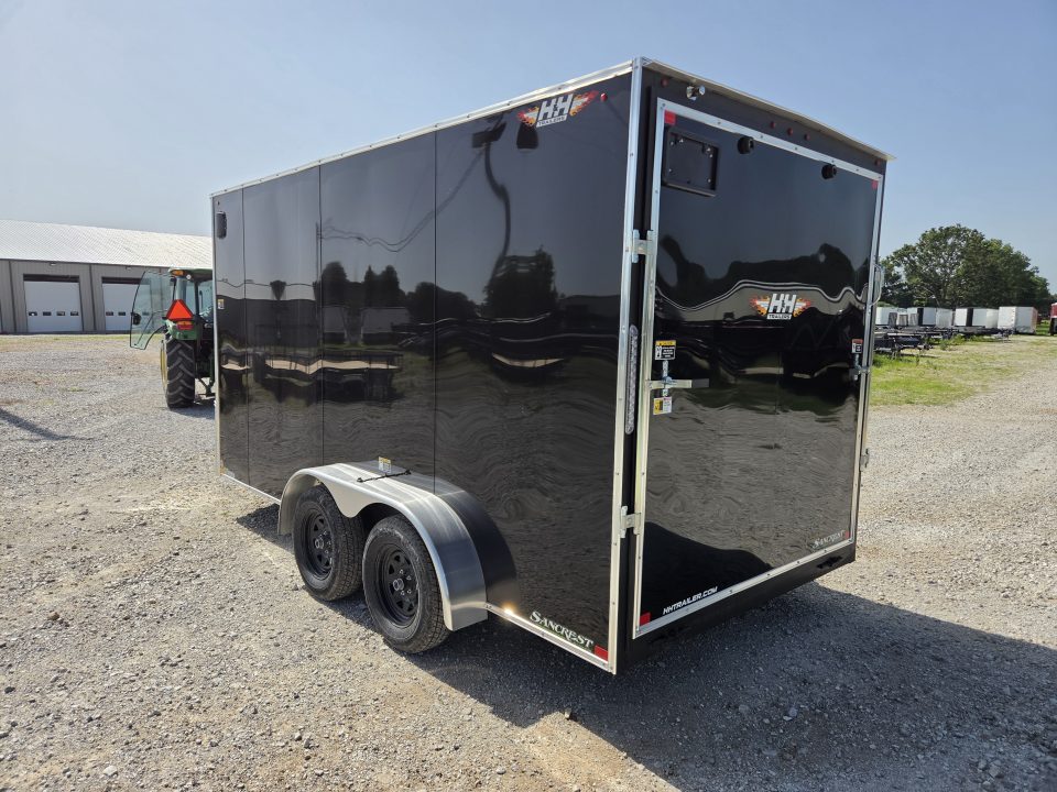 New 2026 H&H 7X14 TANDEM 7K CARGO W/ 7' HEIGHT SCREWLESS EXTERIOR & REAR RAMP DOOR