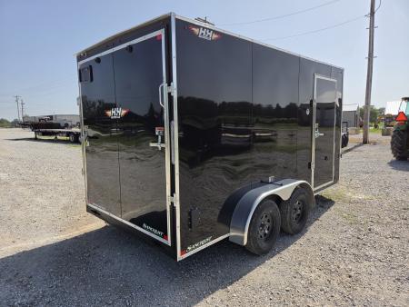 New 2026 H&H 7X14 TANDEM 7K CARGO W/ 7' HEIGHT SCREWLESS EXTERIOR & REAR RAMP DOOR