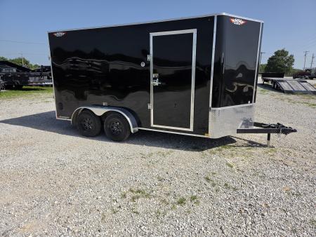New 2026 H&H 7X14 TANDEM 7K CARGO W/ 7' HEIGHT SCREWLESS EXTERIOR & REAR RAMP DOOR