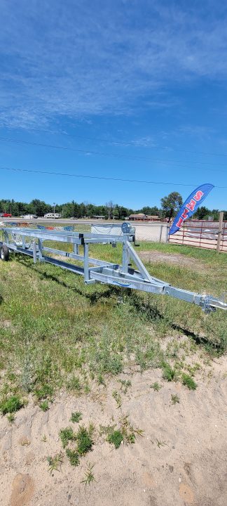 New 2025 Hoosier 24-26 PONTOON SCISSOR LIFT 5K GALVANIZED Boat Trailer