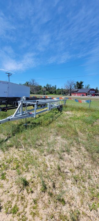 New 2025 Hoosier 24-26 PONTOON SCISSOR LIFT 5K GALVANIZED Boat Trailer