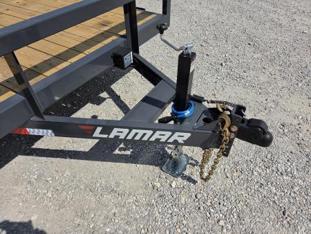 New 2027 Lamar 83X20 TANDEM 10K UTILITY W/3" TUBE TOP RAILING & 5' HD SPRING GATE W/DROP LEGS