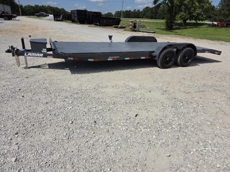 New 2026 Lamar 83X22 TANDEM 10K STEEL DECK CAR HAULER W/2' DOVE SLIDEOUT RAMPS & TOOLBOX