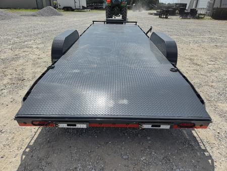 New 2026 Lamar 83X22 TANDEM 10K STEEL DECK CAR HAULER W/2' DOVE SLIDEOUT RAMPS & TOOLBOX