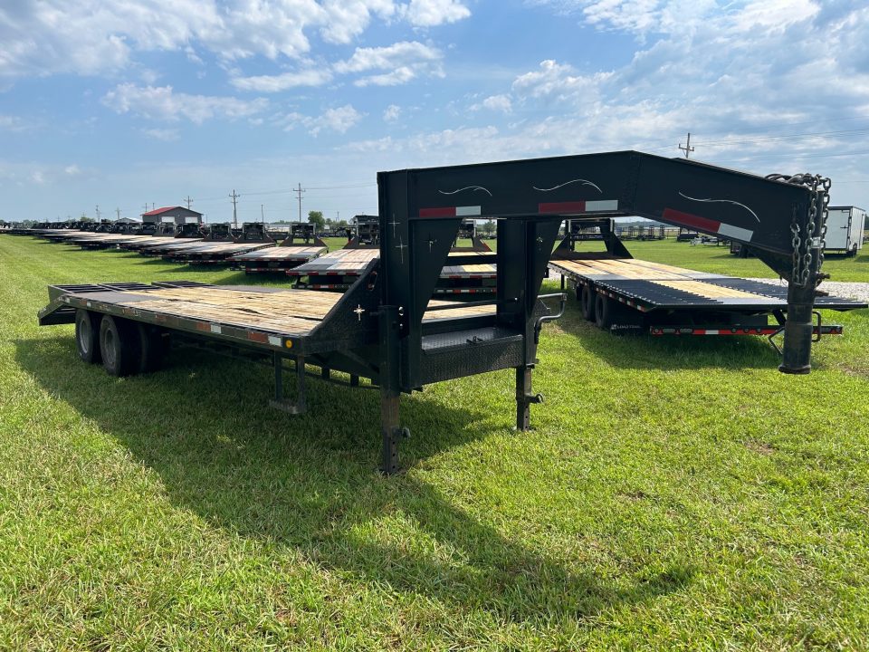 Used 2007 Starlite 102x25 Tandem 20K GN Flatbed w/ 5' Dove & Triple Ramps