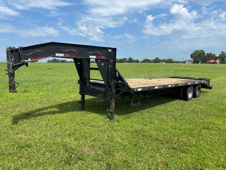 Used 2007 Starlite 102x25 Tandem 20K GN Flatbed w/ 5' Dove & Triple Ramps