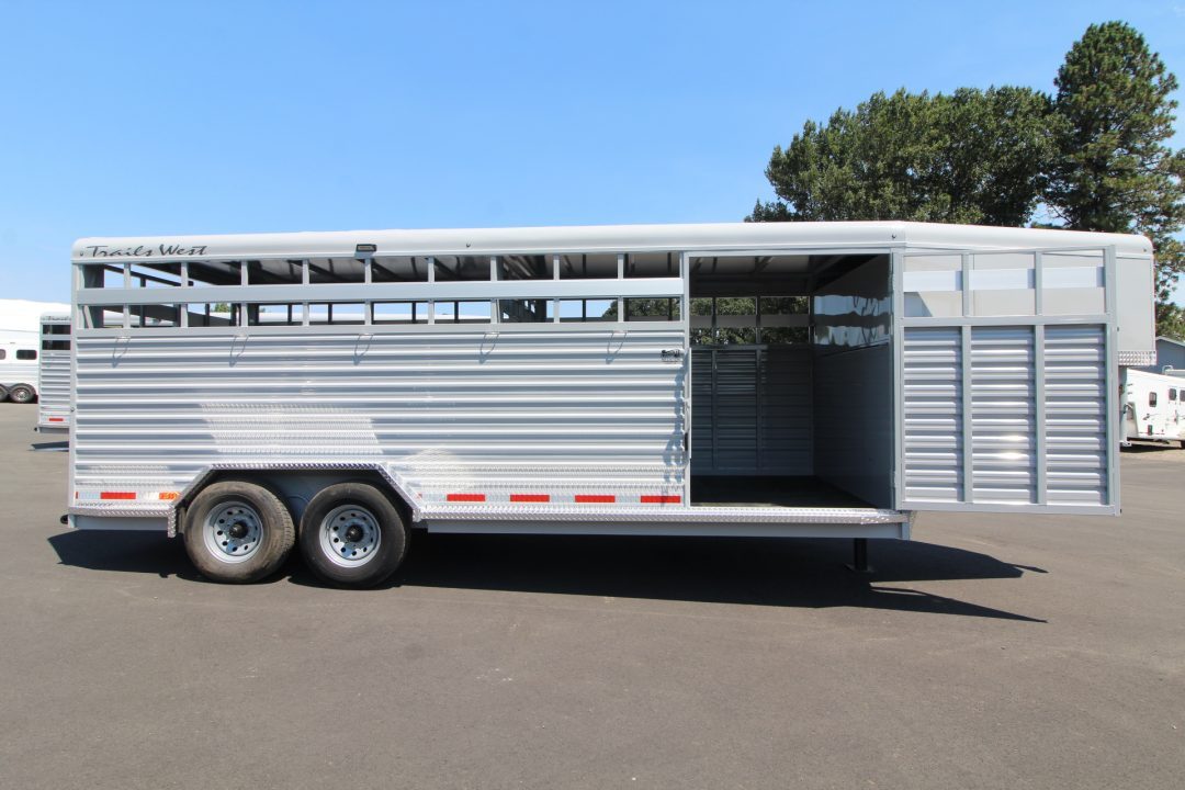New 2027 Trails West Hotshot 7'6" x 20' Stock / Stock Combo Trailer