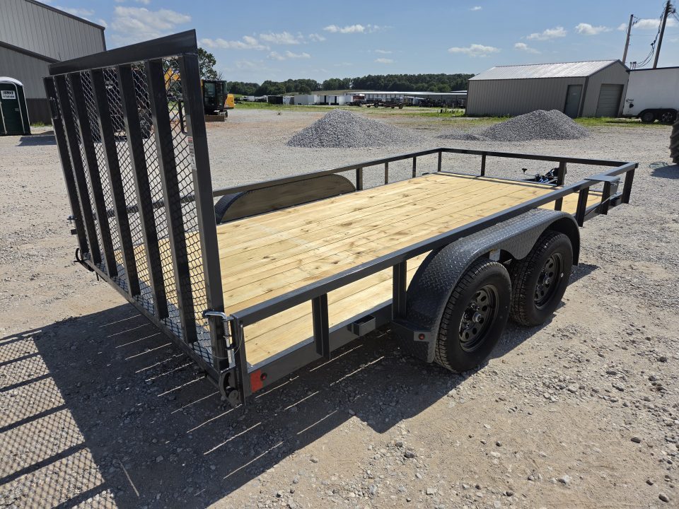 New 2027 Lamar 83X14 TANDEM 7K TUBE TOP UTILITY W/4' SPRING GATE