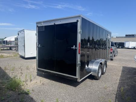 New NEW 2026 7X16 ENCLOSED TRAILER, REAR RAMP. MADE IN CANADA
