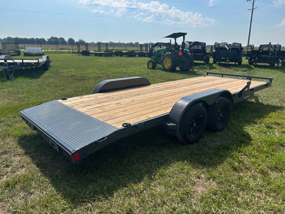 New 2027 Lamar 83x20 Tandem 7K Carhauler w/ 2' Dove & Slide In Ramps