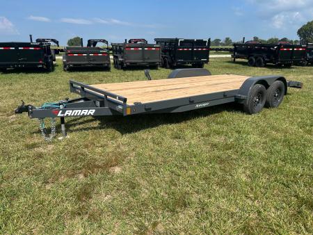 New 2027 Lamar 83x20 Tandem 7K Carhauler w/ 2' Dove & Slide In Ramps