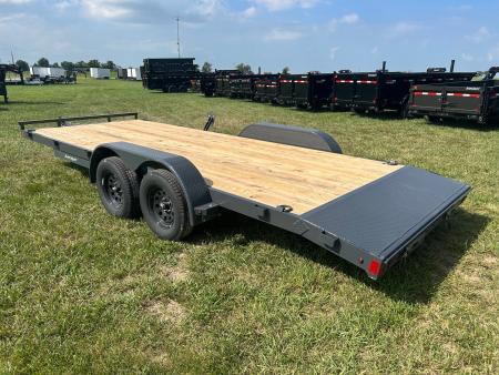 New 2027 Lamar 83x20 Tandem 7K Carhauler w/ 2' Dove & Slide In Ramps