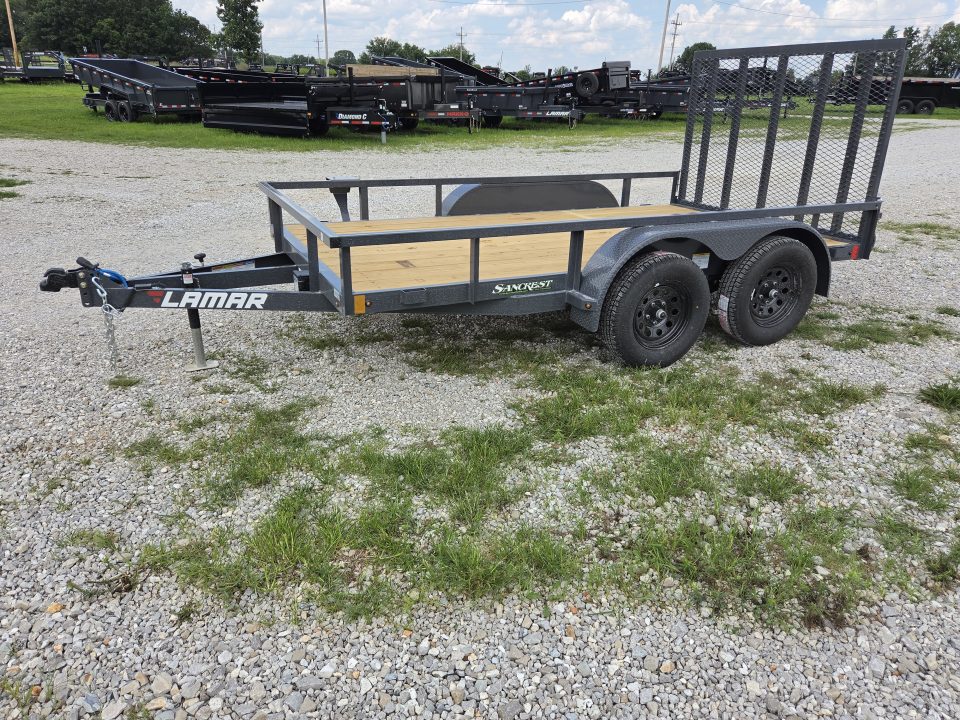 New 2027 Lamar 77X12 TANDEM 7K TUBE TOP UTILITY W/4' SPRING GATE