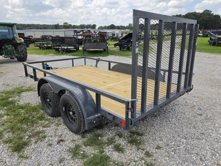 New 2027 Lamar 77X12 TANDEM 7K TUBE TOP UTILITY W/4' SPRING GATE