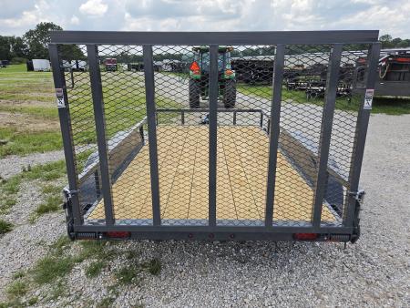 New 2027 Lamar 77X12 TANDEM 7K TUBE TOP UTILITY W/4' SPRING GATE